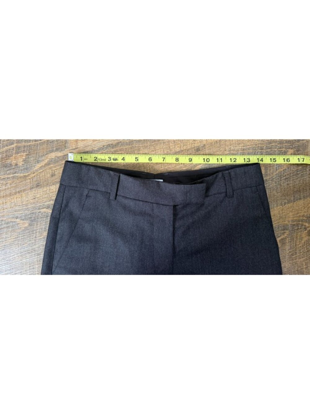 QL2 Maura Gray Wool Cropped Trousers Wide Cuff Women's IT 40 Made in Italy - Picture 7 of 9